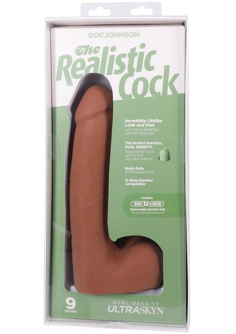 The Realistic Cock with Balls Ultraskyn Removable Vac-U-Lock Suction Cup 9in