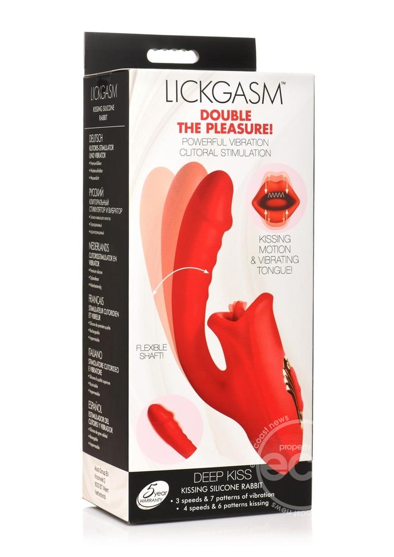 Lickgasm Deep Kiss Kissing Rechargeable Silicone Rabbit Vibrator