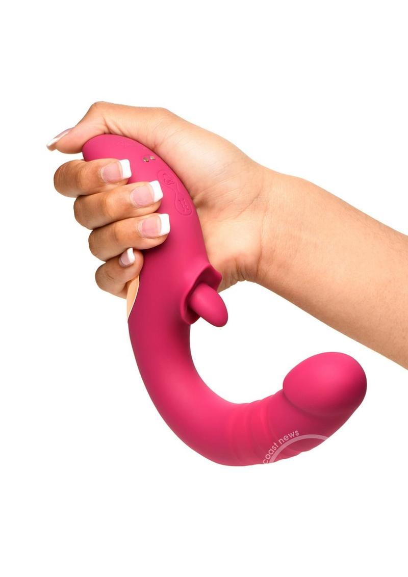 Lickgasm Tease & Please Rechargeable Silicone Thrusting & Licking Vibrator