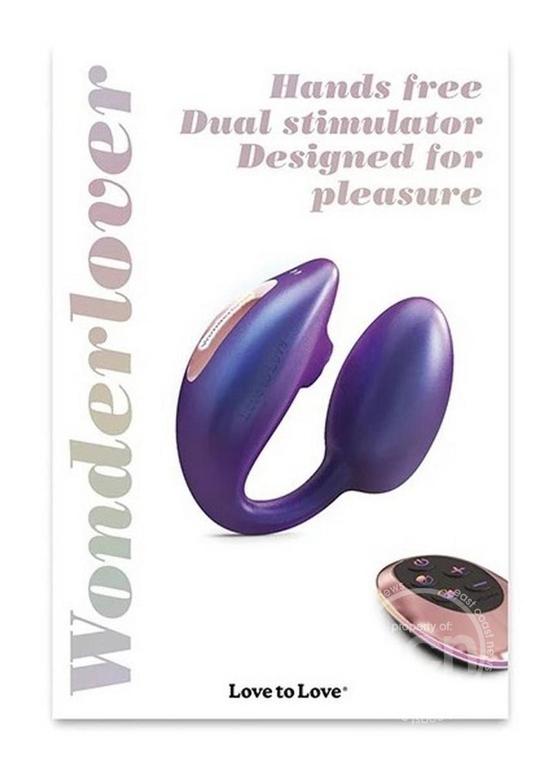 Love to Love Wonderlover Rechargeable Silicone Dual Vibrator with Remote