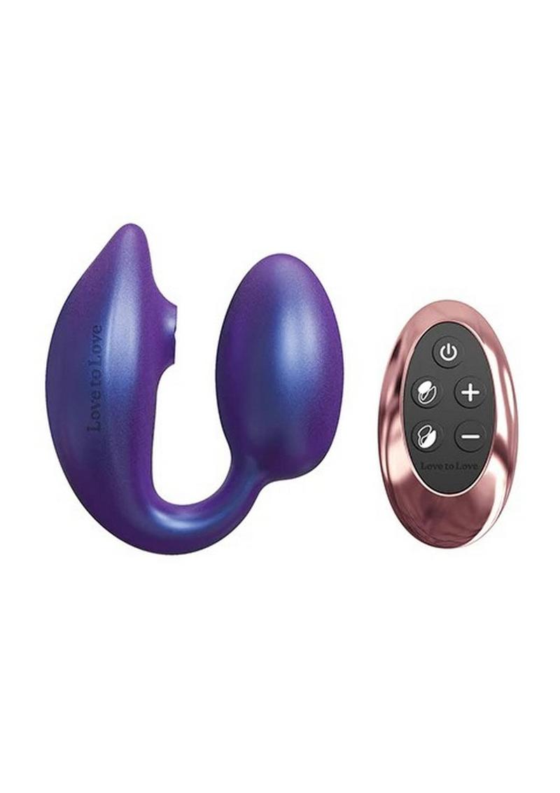 Love to Love Wonderlover Rechargeable Silicone Dual Vibrator with Remote