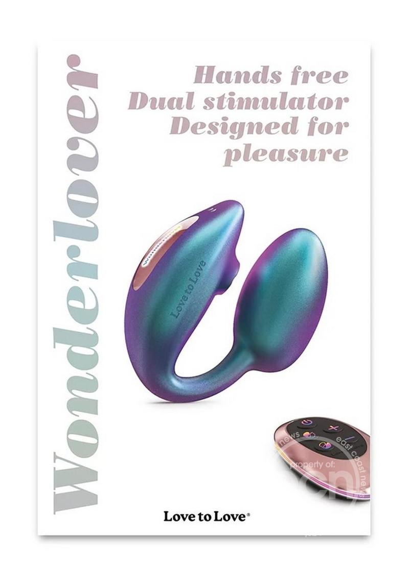 Love to Love Wonderlover Rechargeable Silicone Dual Vibrator with Remote