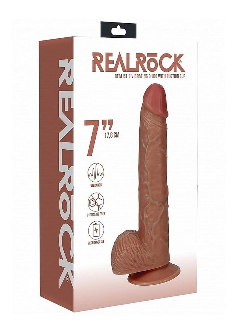 RealRock Vibrating Cock with Balls 7in