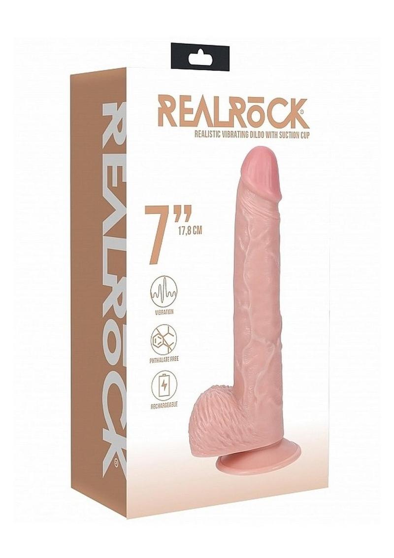 RealRock Vibrating Cock with Balls 7in