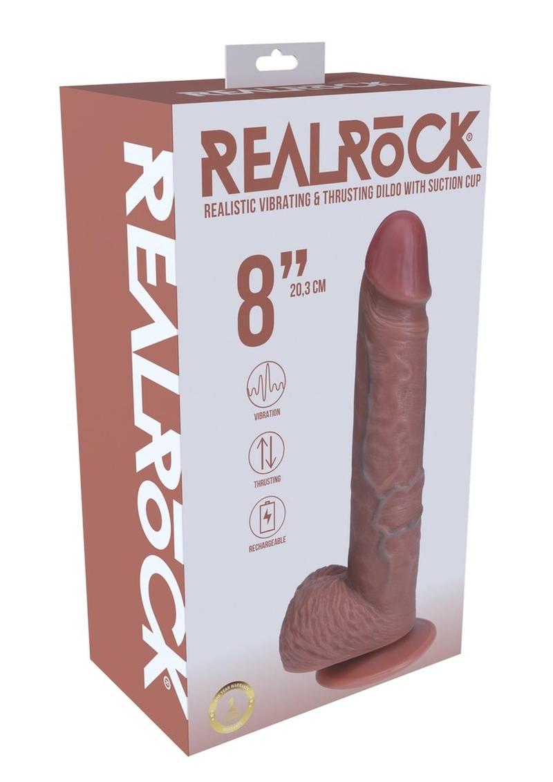 RealRock Vibrating and Thrusting Cock with Balls 8in