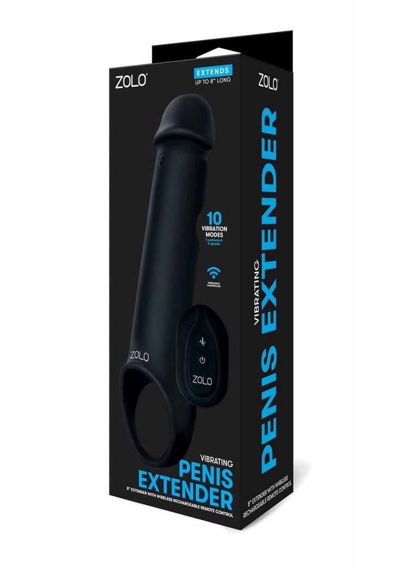 Zolo Vibrating Remote Controlled Silicone Rechargeable Penis Extender