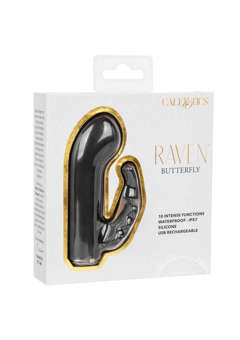Raven Butterfly Silicone Rechargeable Dual Stimulation Vibrator