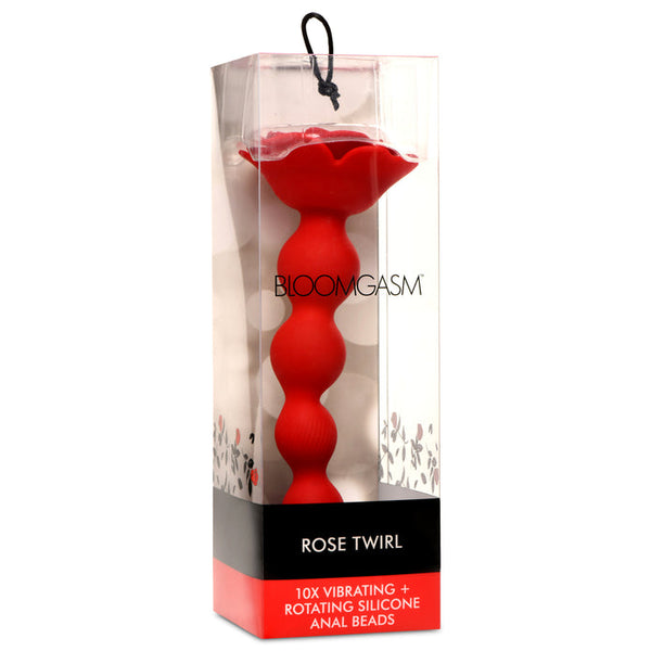 Bloomgasm Rose Twirl 10X Vibrating & Rotating Silicone Anal Beads