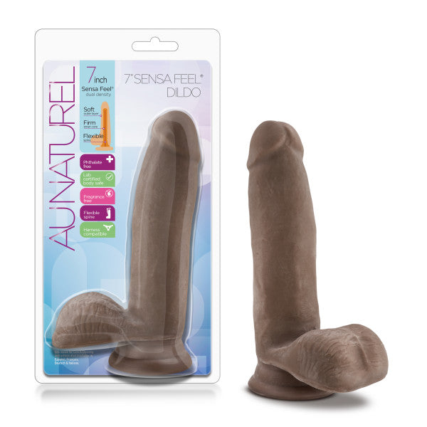 Au Naturel Sensa Feel Dildo with Balls 7in