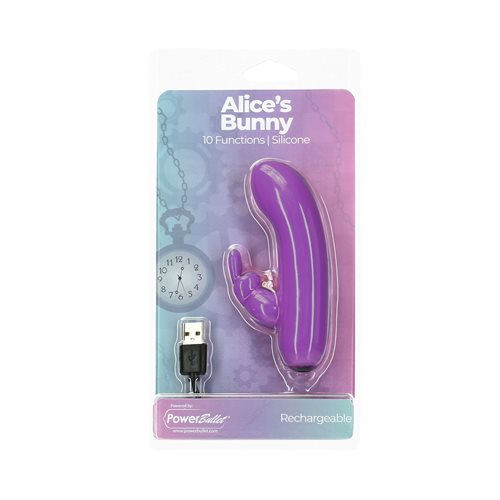 PowerBullet Alice's Bunny Silicone Rechargeable Rabbit Vibrator