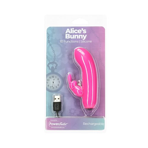 PowerBullet Alice's Bunny Silicone Rechargeable Rabbit Vibrator