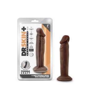 Dr. Skin Plus + 6 inches Poseable Dildo Chocolate