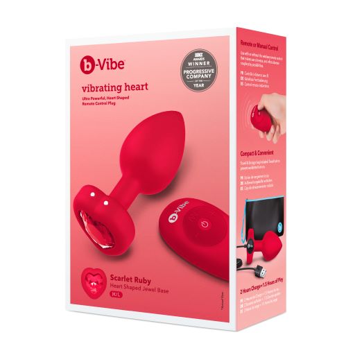 B Vibe Vibrating Heart Shaped Jewel Plug