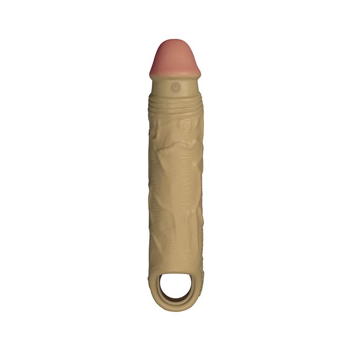 Shaft Flexskin Liquid Silicone 7.8in Vibrating Sheath