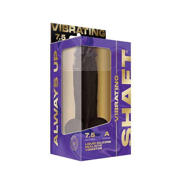 Shaft Flexskin Liquid Silicone 7.5in Vibrating Model A Dildo