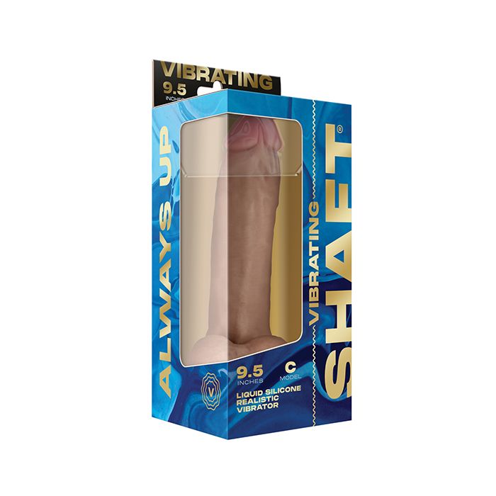 Shaft Flexskin Liquid Silicone 9.5in Vibrating Model C Dildo