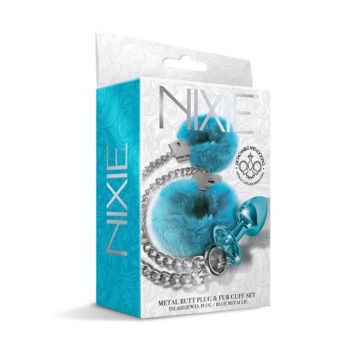 Nixie Metal Plug and Cuff Set w/ Detachable and Locking Handcuffs