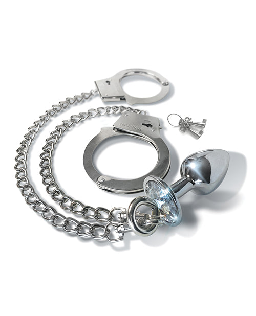 Nixie Metal Plug and Cuff Set w/ Detachable and Locking Handcuffs