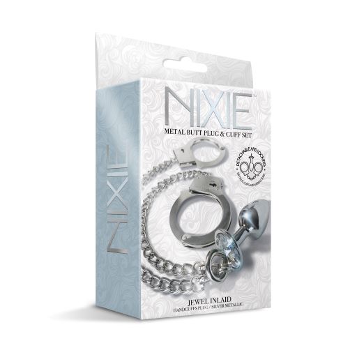 Nixie Metal Plug and Cuff Set w/ Detachable and Locking Handcuffs