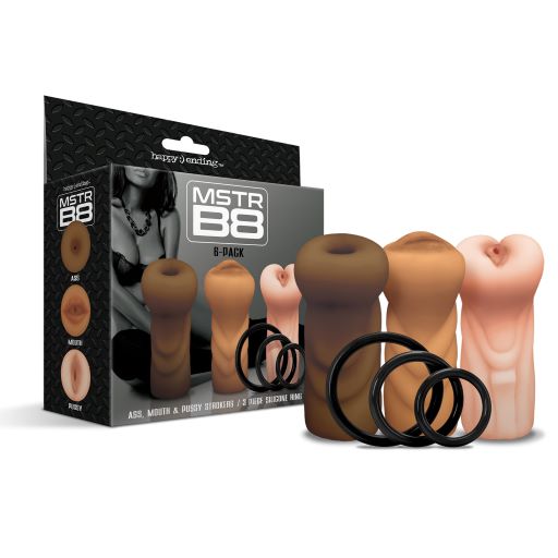 Happy Ending MSTR B8 6 Pack 3 Piece Stroker Kit