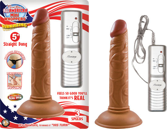 Real Skin All American Mini Whoppers Vibrating Dildo 5in