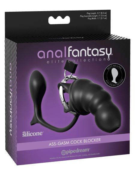 Anal Fantasy Elite Silicone Ass-Gasm Cock Blocker Chastity Cage