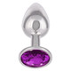 Jewel Amethyst Aluminum Anal Plug