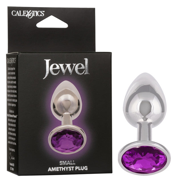 Jewel Amethyst Aluminum Anal Plug