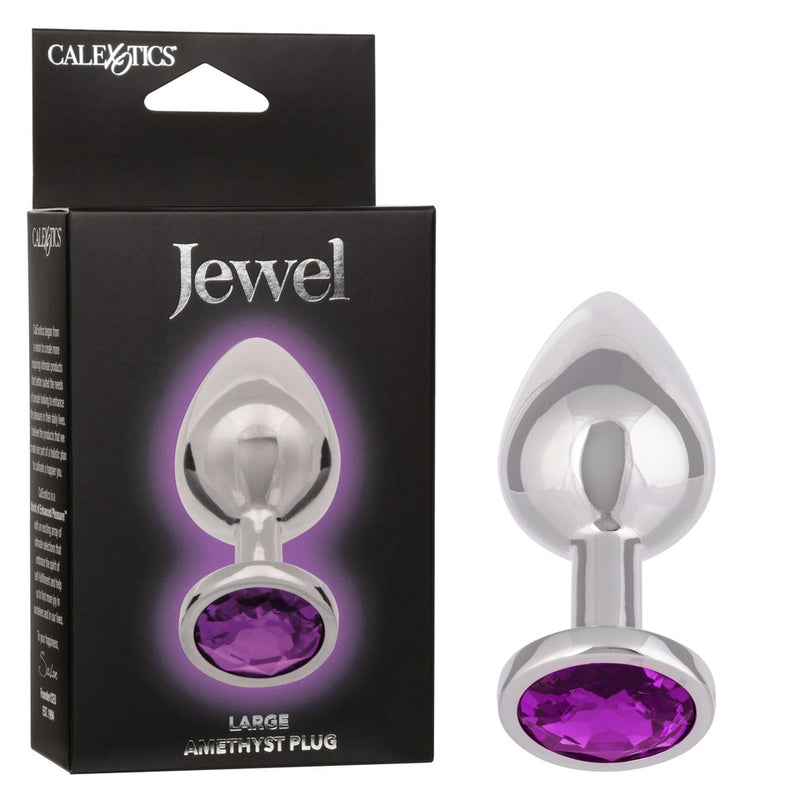 Jewel Amethyst Aluminum Anal Plug