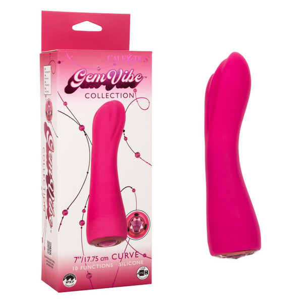 Gem Vibe Collection Curve Rechargeable Silicone G-Spot Vibtator