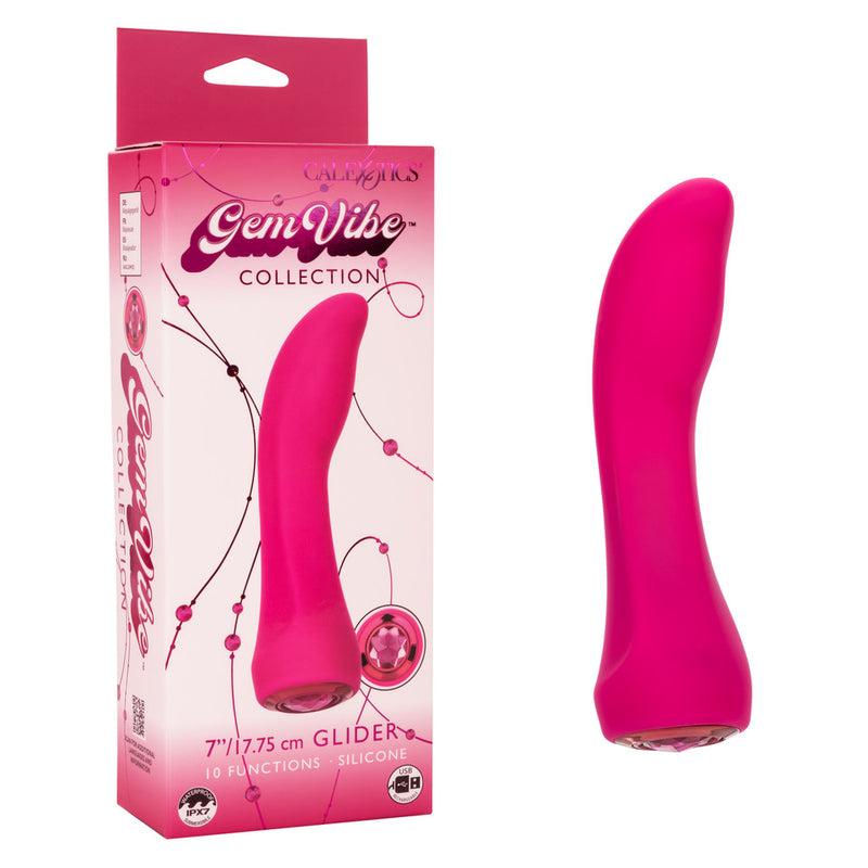 Gem Vibe Collection Glider Rechargeable Silicone G-Spot Vibrator