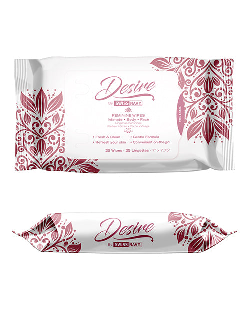 Swiss Navy Desire Unscented Feminine Wipes