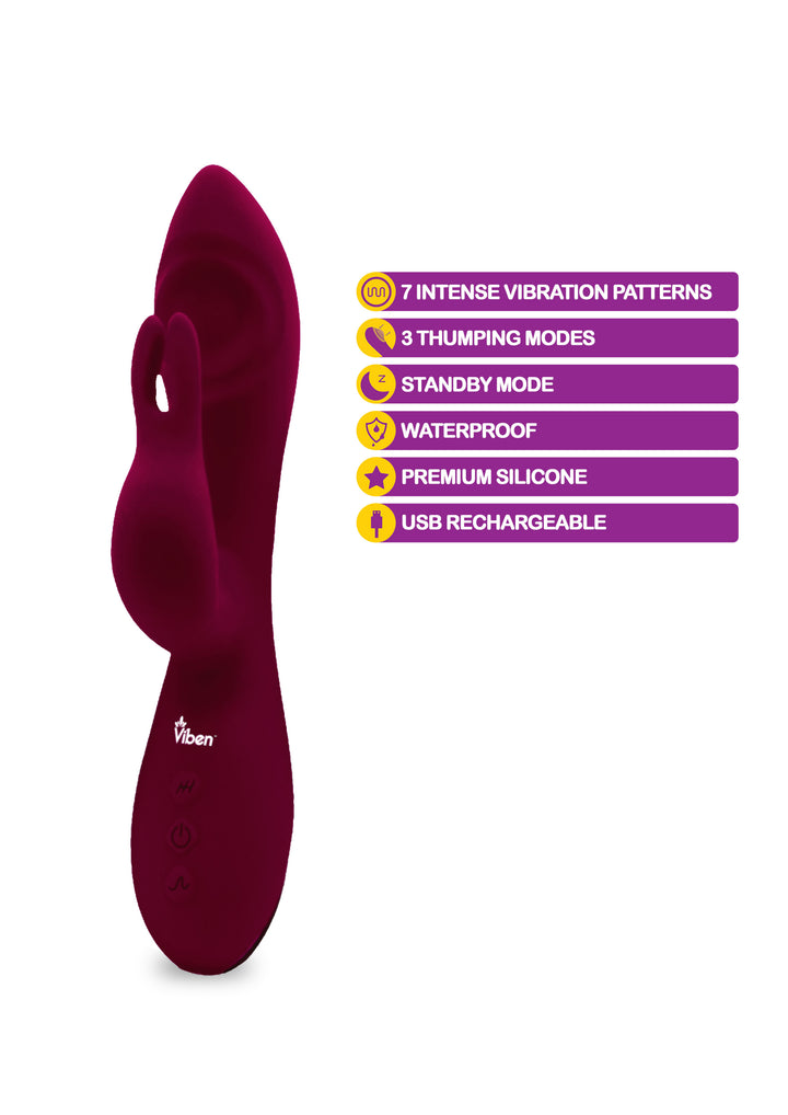 Viben Pzazz Intense Thumping Rabbit Vibrator