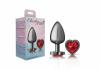 Cheeky Charms Heart Deep Red Gunmetal Butt Plug