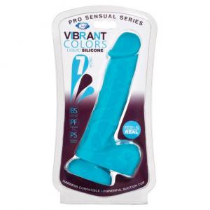 ibrant Colors Liquid Silicone Dildo 7in