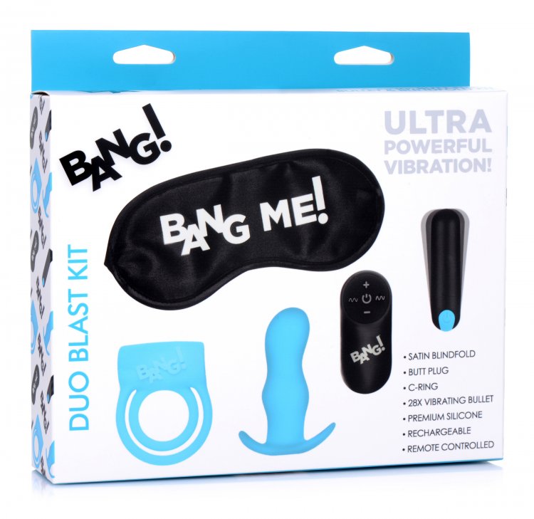 Bang! Duo Blast Plug and Cock Ring Kit (set of 4)