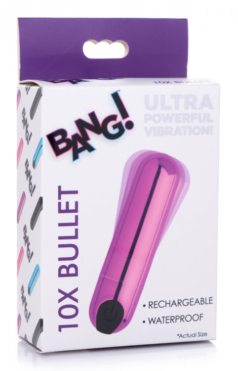 Bang! 10X Vibrating Metallic Rechargeable Bullet Vibrator