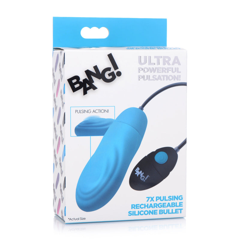 Bang! 7X Pulsing Rechargeable Silicone Bullet Vibrator