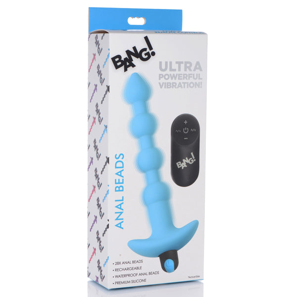 Bang! Vibrating Silicone Rechargeable Anal Beads with Remote Control