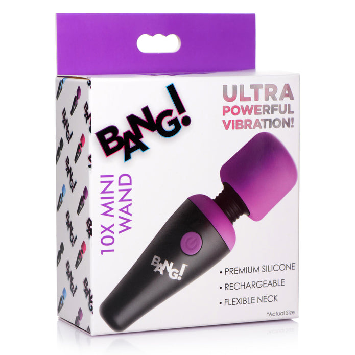 Bang! 10X Vibrating Mini Rechargeable Silicone Wand Massager