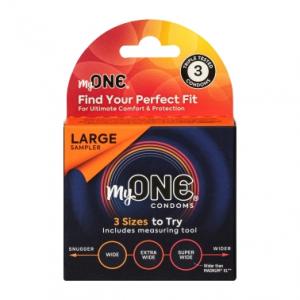 Myone Sampler Latex Condoms 3 Count
