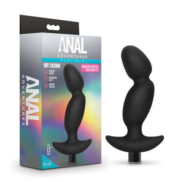 Anal Adventures Platinum Silicone Rechargeable Vibrating Prostate Massager